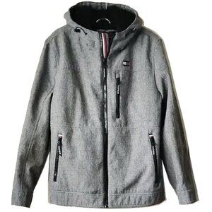 Tommy Hilfiger Soft Shell Hooded Sherpa Lined Jacket L Water Resistant